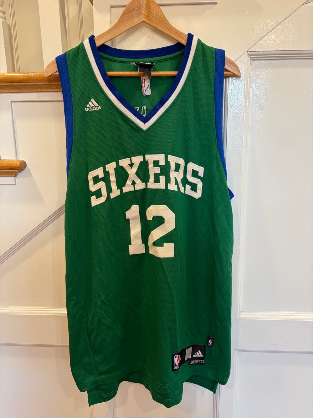 Philadelphia 76ers Evan Turner 12 Jersey Mens L+2 St. Patrick's Day Sixers Green